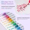 Ohuhu Brush & Fineliner Dual Tips Colored Drawing Pens, 12 Colors Waterproof & Alcohol-proof Calligraphy Brush Micro Pens for Adults, Artists & Beginners Drawing Sketching Bullet Journal Outlining